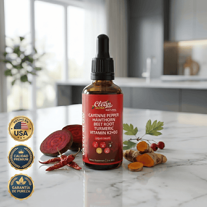 Vascu Glow – Gotas Líquidas Todo en Uno con Vitaminas K2 + D3 y Extractos Botánicos