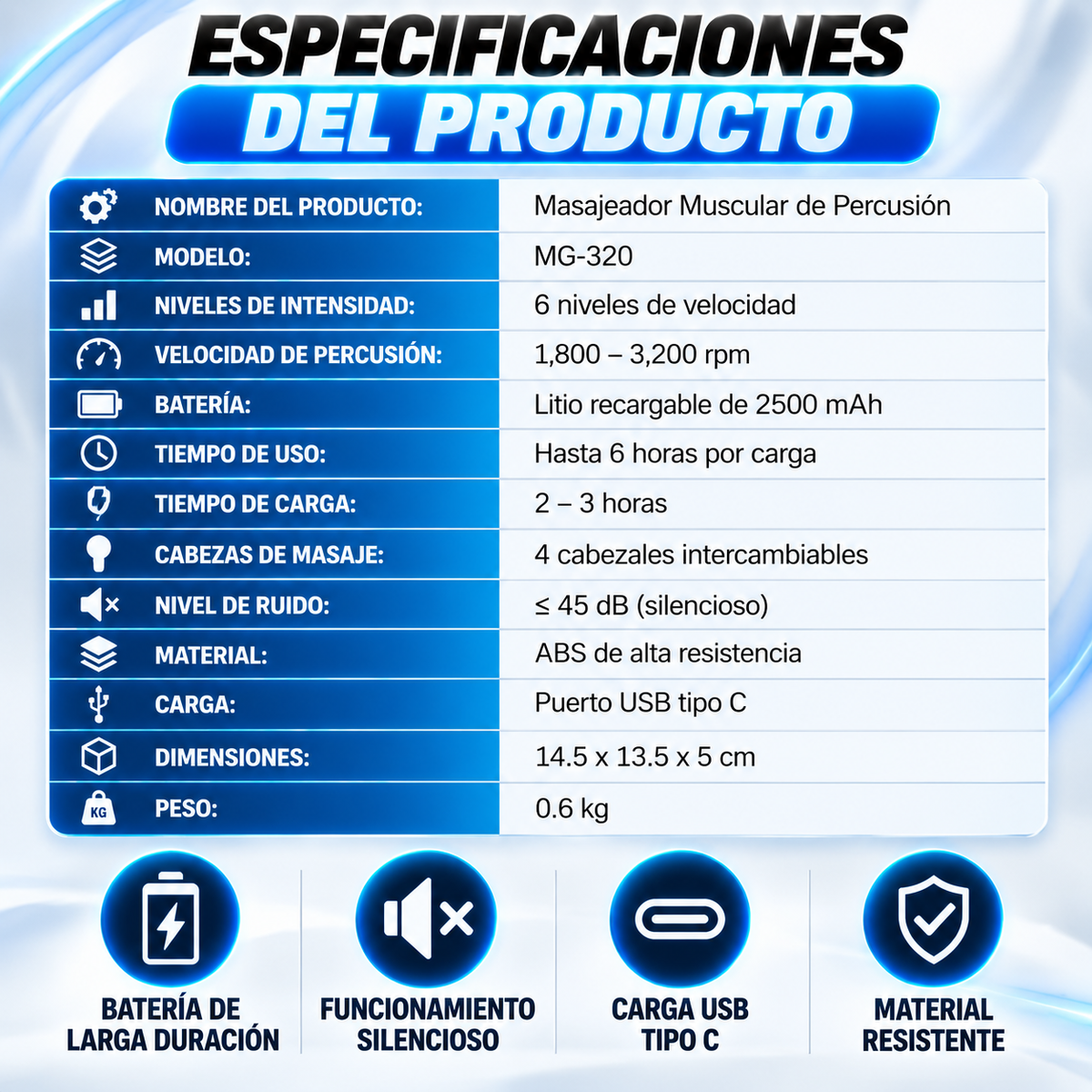 Masajeador Muscular Portátil — El Alivio Que Tu Cuerpo Necesita